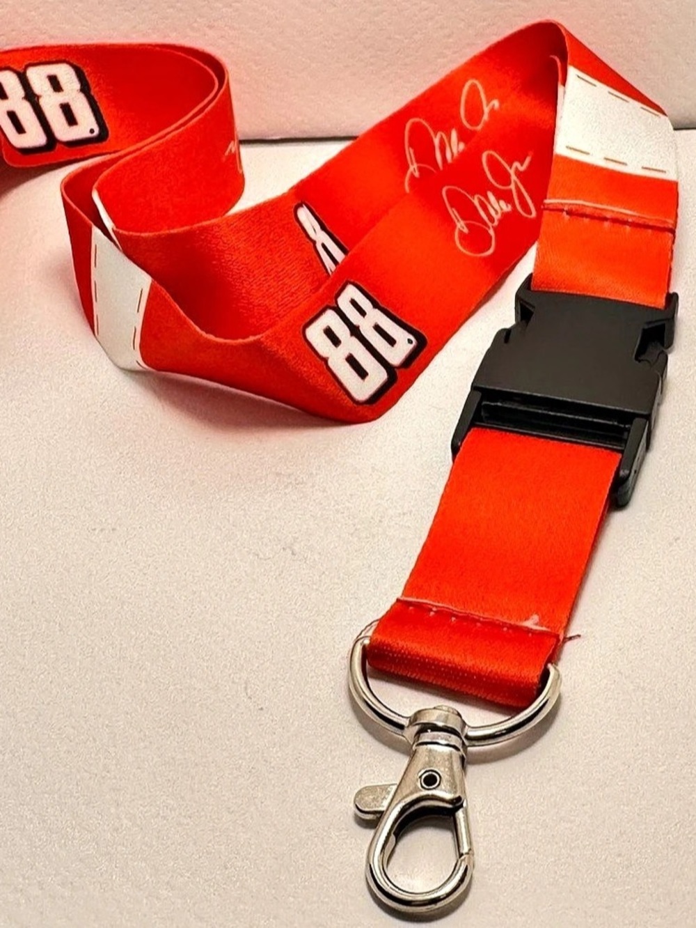 NASCAR Dale Earnhardt Jr #88 Lanyard Orange & White
